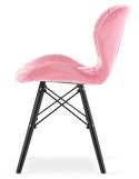 Krzesło tapicerowane VASTO PINK VELVET SMOKE Lugano