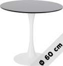Stół okrągły VICTORY BLACK 60 cm MILK II GATUNEK Lugano