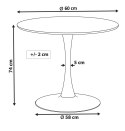 Stół okrągły VICTORY GREY 60 cm MILK II GATUNEK Lugano
