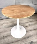 Stół okrągły VICTORY OAK WOOD 60 cm MILK Lugano