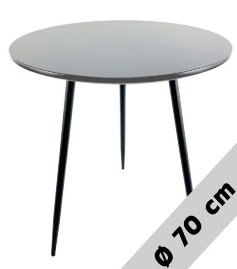 Stół okrągły VINCI BLACK 70 cm II GATUNEK Lugano Stół okrągły VINCI BLACK 70 cm II GATUNEK Lugano
