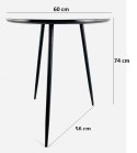 Stół okrągły VINCI GREY 60 cm Lugano