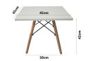 Stolik kawowy kwadratowy CAPRI BIANCO 45 cm OUTLET Lugano
