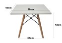 Stolik skandynawski kwadratowy CAPRI NERO 50 cm Lugano