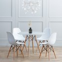 Stół skandynawski okrągły STELLA GREY 80 - II GATUNEK Lugano