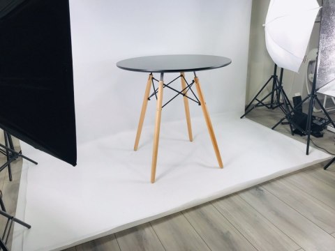 Stół skandynawski okrągły STELLA NERO 70 Lugano Stół skandynawski okrągły STELLA NERO 70 Lugano