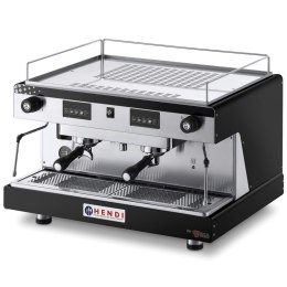 Ekspres kolbowy do kawy Top Line by WEGA 2 grupowy elektroniczny czarny 3.7kW Hendi