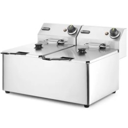 Frytownica gastronomiczna podwójna Kitchen Line 7kW 230V 2 x 8L - Hendi 205839 Hendi