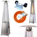 Lampa tarasowa grzejnik promiennik gazowa ogrodowa PIRAMIDA STAL NIERDZEWNA na gaz LPG MEVA