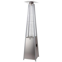 Lampa tarasowa grzejnik promiennik gazowa ogrodowa PIRAMIDA STAL NIERDZEWNA na gaz LPG MEVA