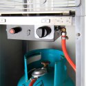 Lampa tarasowa grzejnik promiennik gazowa ogrodowa PIRAMIDA STAL NIERDZEWNA na gaz LPG MEVA