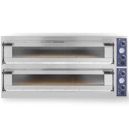 Piec do pizzy i ciasta TRAYS 66L drzwiczki przeszklone blachy piekarnicze 60x40cm 20.4kW 12 pizz śr. 40cm Hendi