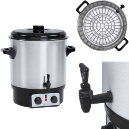 Podgrzewacz warnik do grzańca grzanego wina z kranem timerem stal nierdzewna 2000W 27L Royal Catering