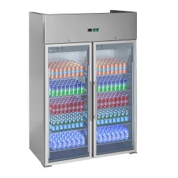 Lodówka chłodziarka szafa chłodnicza podwójna przeszklona od -2 do 8deg;C 948L Royal Catering