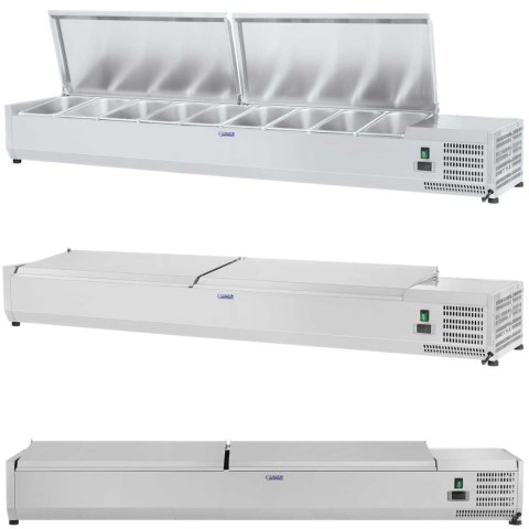 Nadstawa chłodnicza ze stalową pokrywą 9x GN1/3 200cm Royal Catering