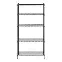 Regał magazynowy druciany ażurowy kolor czarny 180x90x35cm do 150kg Royal Catering