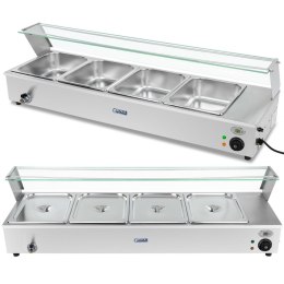Bemar podgrzewacz elektryczny z kranem i osłoną 1800 W 4x GN 1/2 gł. 100 mm 24 l Royal Catering