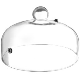 Kopułka szklana szeroka do wędzenia potraw na talerzu z otworem śr. 260 mm - Hendi 199664 Hendi