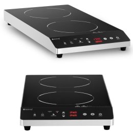 Kuchenka płyta indukcyjna nastawna 2 pola grzewcze śr. 26 cm LED 1800 W Royal Catering
