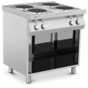 Kuchnia elektryczna 4-płytowa wolnostojąca z otwartą podstawą 4 x 2600 W 400 V ITALY Royal Catering