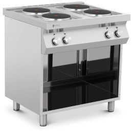 Kuchnia elektryczna 4-płytowa wolnostojąca z otwartą podstawą 4 x 2600 W 400 V ITALY Royal Catering