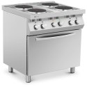 Kuchnia elektryczna 4-płytowa z piekarnikiem 4 x 2600 W 3 kW 400 V ITALY Royal Catering