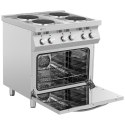 Kuchnia elektryczna 4-płytowa z piekarnikiem 4 x 2600 W 3 kW 400 V ITALY Royal Catering