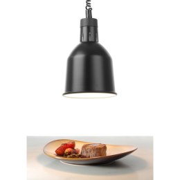 Lampa do podgrzewania potraw - wisząca cylindryczna stożkowa czarna śr. 175mm 250W - Hendi 273852 Hendi