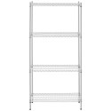 Regał warsztatowy chromowany 4 półki druciane do 1 t 1000 kg 90x45x180 cm Royal Catering