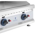 Grill gazowy podwójny gładki nastawny nierdzewny na gaz ziemny 2x 3.1 kW 0.02 bar 74.5 x 40 cm Royal Catering