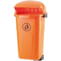 Kosz kubeł uliczny miejski na słupek lub ścianę URBAN BIN 50L - pomarańczowy Europlast Austria