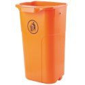 Kosz kubeł uliczny miejski na słupek lub ścianę URBAN BIN 50L - pomarańczowy Europlast Austria