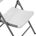 Krzesło cateringowe bankietowe ogrodowe składane do 180 kg 40 x 38 cm białe Royal Catering