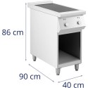 Kuchnia indukcyjna 2 palnikowa wolnostojąca na otwartej podstawie 400 V 8500 W Royal Catering