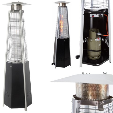 Lampa grzejnik promiennik gazowy tarasowy ogrodowy na gaz LPG 12,5 kW HEXAGON MEVA