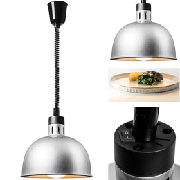 Lampa grzewcza do potraw na podczerwień IR wisząca srebrna śr. 28.5 cm 250 W Royal Catering