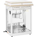 Maszyna automat urządzenie do prażenia popcornu retro TEFLON 1600 W 5-6 kg/h - biało-złota Royal Catering