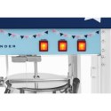 Maszyna automat urządzenie do prażenia popcornu retro TEFLON 1600 W 5-6 kg/h - niebieska Royal Catering