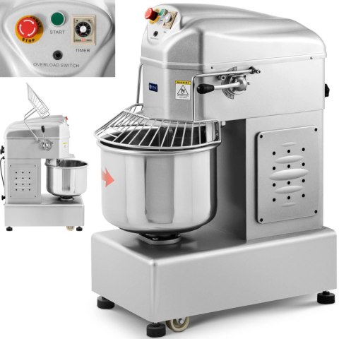 Miesiarka mikser spiralny do ciasta ze stałą dzieżą 30 l 2100 W Royal Catering