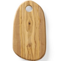 Deska do serwowania z drewna oliwnego z otworem 250 x 165 x 18 mm - Hendi 505229 Hendi