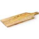 Deska do serwowania z drewna oliwnego z uchwytem 600 x 200 x 18 mm - Hendi 505267 Hendi