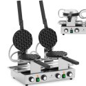 Gofrownica bąbelkowa podwójna do gofrów bubble waffle TEFLON 2 x 1400 W Royal Catering