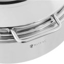 Podgrzewacz do potraw na pastę okrągły z pokrywą z okienkiem śr. 39 cm 5.8 l Royal Catering