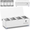 Pojemnik organizer barmański na dodatki do drinków z pokrywką 4 x 0.4 l Royal Catering