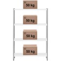 Regał metalowy magazynowy gastronomiczny do 200 kg 120 x 40 x 180 cm Royal Catering