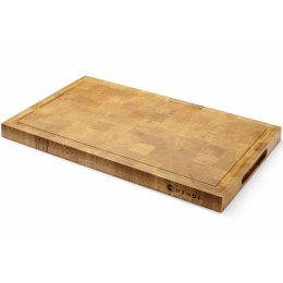 Deska do serwowania podawania potraw DĘBOWA sztorcowa 53.5x32.5cm grubość 3.5cm Hendi