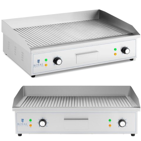 Grill elektryczny płyta grillowa ryflowana 700 x 400 mm 4400 W Royal Catering