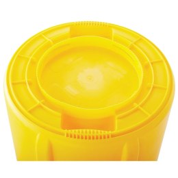 Pojemnik kubeł przemysłowy na odpady i do żywności BRUTE Round 121L - żółty Rubbermaid