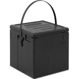 Pojemnik termobox EPP CAMBRO do transportu pizzy 8 pudełek 33x33x4cm pasek czarny CAMBRO