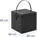 Pojemnik termobox EPP CAMBRO do transportu pizzy 8 pudełek 33x33x4cm pasek czarny CAMBRO